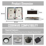 3 Burner Invisible Induction Cooktop | Hidden Under-Counter Induction Hob | Modern Smart Kitchen Appliance