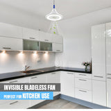 13" Invisible Ceiling Fan with LED Light for Kitchen | Silent BLDC Motor | Floral Design | HighSpeed | 2 Year Warranty | Make in India (White, Acrylonitrile Butadiene Styrene)